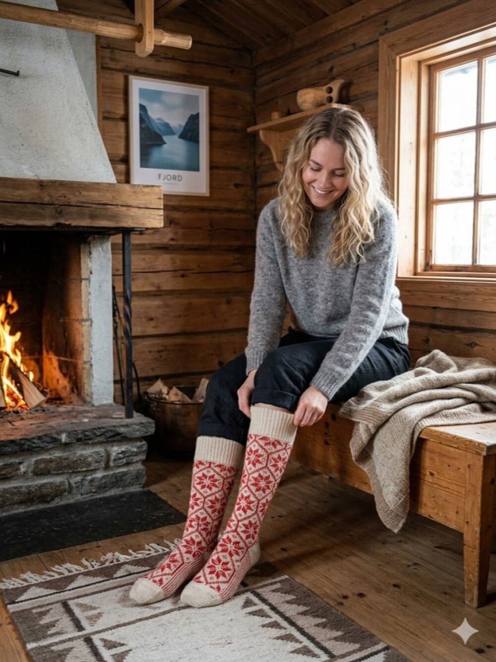 Vintage Scandinavian Ski Socks